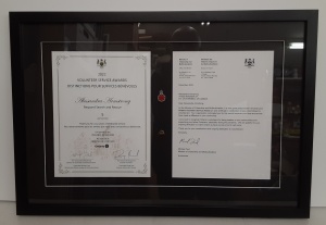  Double diploma framing with pins