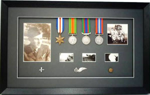  Custom framed Military medals & photos