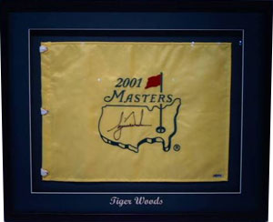  Framed Tiger Woods Masters Flag