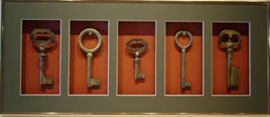  Custom Shadow box for Antique Keys