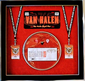  Object Framed Van Halen Memorabilia